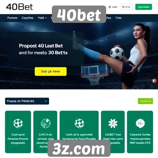 Análise das funcionalidades do site 40bet