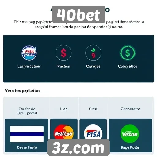 Métodos de pagamento aceitos no 40bet
